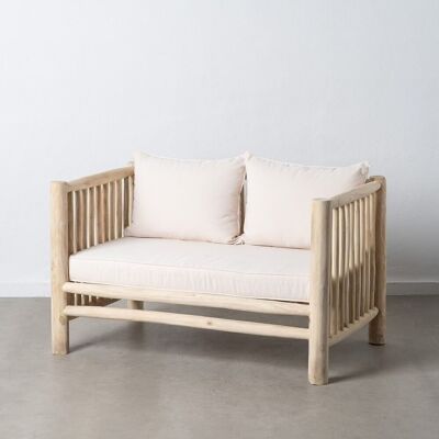 2 SEATS SOFA NATURAL TEAK WOOD ST605878