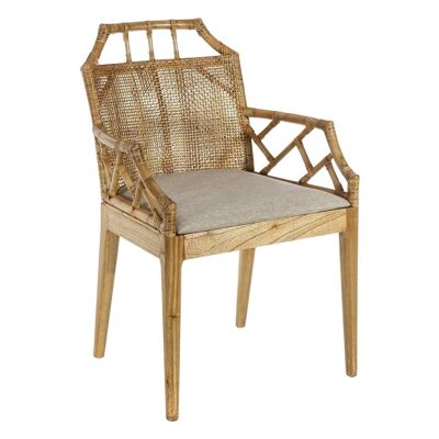 NATURAL WOODEN CHAIR MINDI LIVING ROOM ST105482