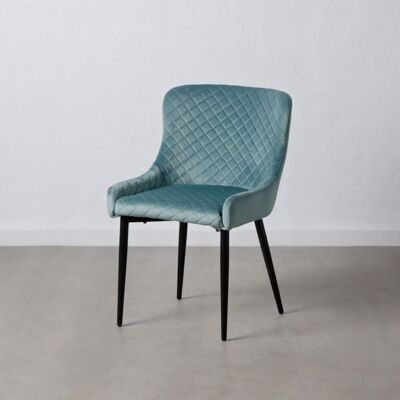 BLUE FABRIC-METAL LIVING ROOM CHAIR ST602665
