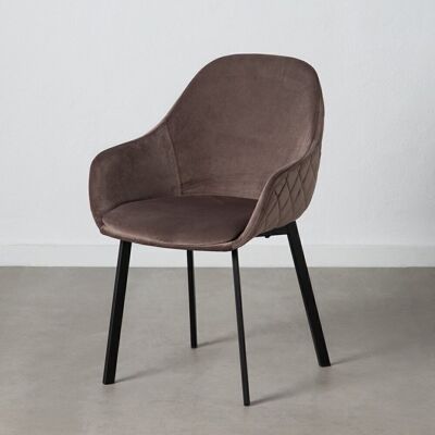 BROWN FABRIC-METAL LIVING ROOM CHAIR ST602868