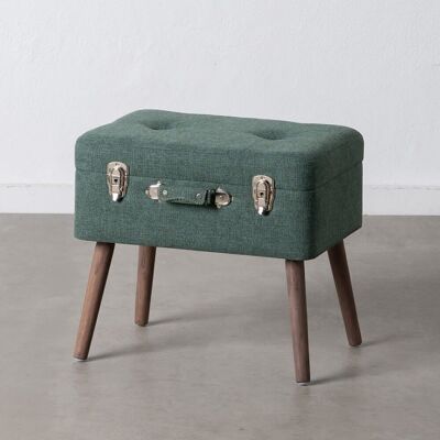 GREEN FABRIC-WOOD BENCH-TRUNK ST606073