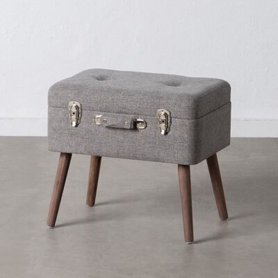 BENCH-TRUNK GRAY FABRIC-WOOD ST606074