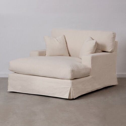 SOFÁ CHAISE LONGUE BEIGE TEJIDO SALÓN ST603251