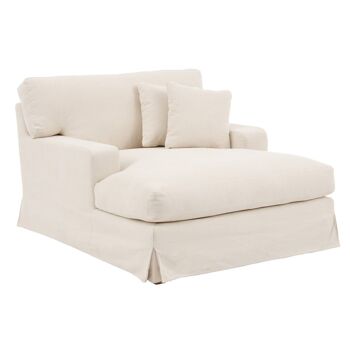 CANAPÉ CHAISE LONGUE TISSU BEIGE SALON ST603251 3