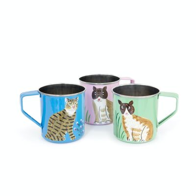 CAT MUGS - HAND PAINTED HF