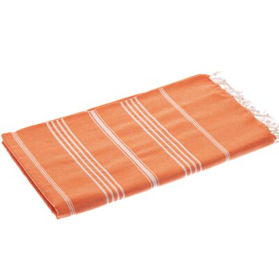 Trendiges Hammam-Handtuch aus Baumwolle, Orange