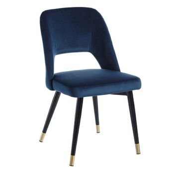 CHAISE TISSU-MÉTAL BLEU ST107947 1