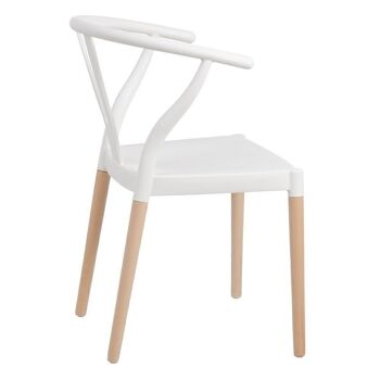 CHAISE BLANC PP-BOIS ST606122 4