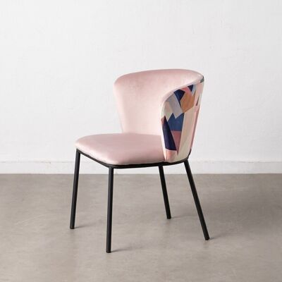 ABSTRACT CHAIR PALE PINK FABRIC-METAL ST608290
