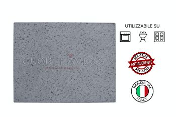 Kit pizza en pierre de lave Etna 39x30x2 cm d'épaisseur 3