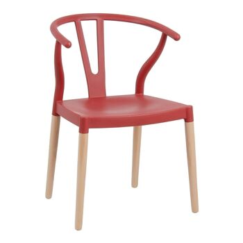 CHAISE ROUGE PP-BOIS ST606127 3