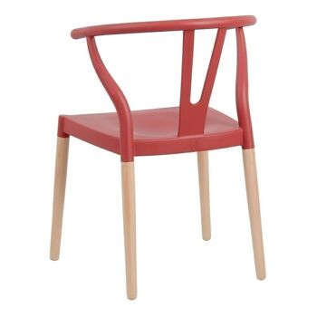 CHAISE ROUGE PP-BOIS ST606127 5