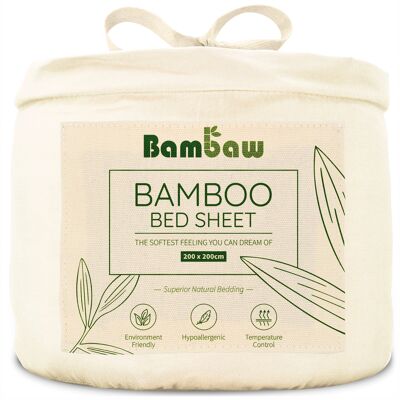 BAMBOO FITTED SHEET | 200x200 | 8 COLORS