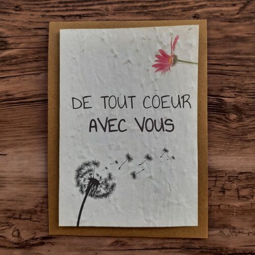 Carte à planter – De tout coeur avec vous