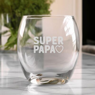 Super Dad Whiskey Glass (engraved)
