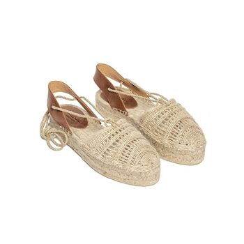 Espadrilles nouées Na Coloms Naturel 3