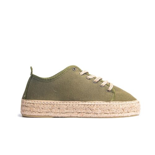 Alpargatas cordones Cala Llonga Olive