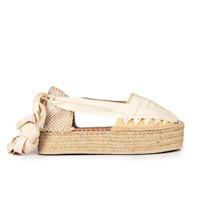 Macabich Vanilla laced espadrilles