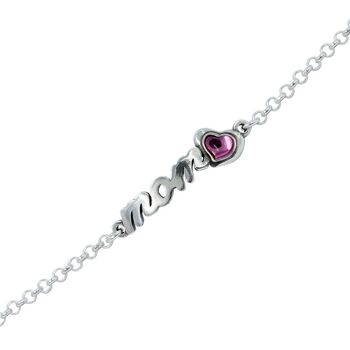 BRACELET "MAMAN" AVEC COEUR 9