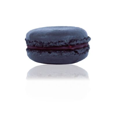 Schwarze Macaron Rote Beeren - 6 Stück