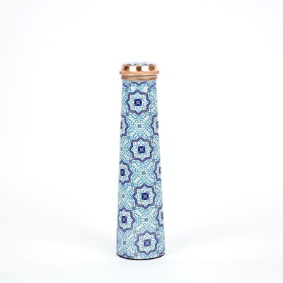 Limited Edition Printed Tower Copper Bottle – 850ML (Azulejo)