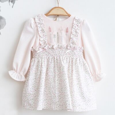 A Pack of Five Elegant Baby Girl Flower Dress with Straps