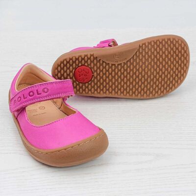 POLOLO Kinderschuhe | Barfuss Schuhe aus Leder | Ballerina in Pink