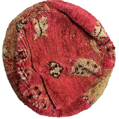 Round Moroccan handmade pouf #3