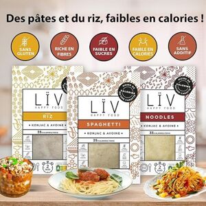 Assortiment découverte de pâtes de konjac & avoine faibles en sucres, vegan et sans gluten