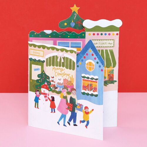 Merry Christmas' town card