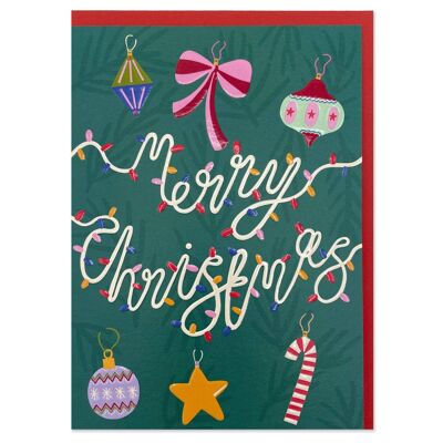 Merry Christmas' bauble card