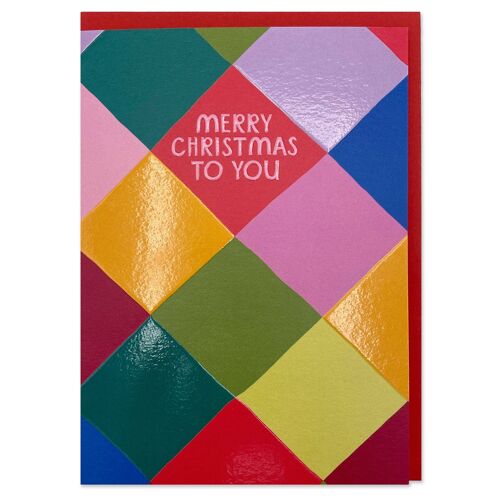 Merry Christmas To You' harlequin card