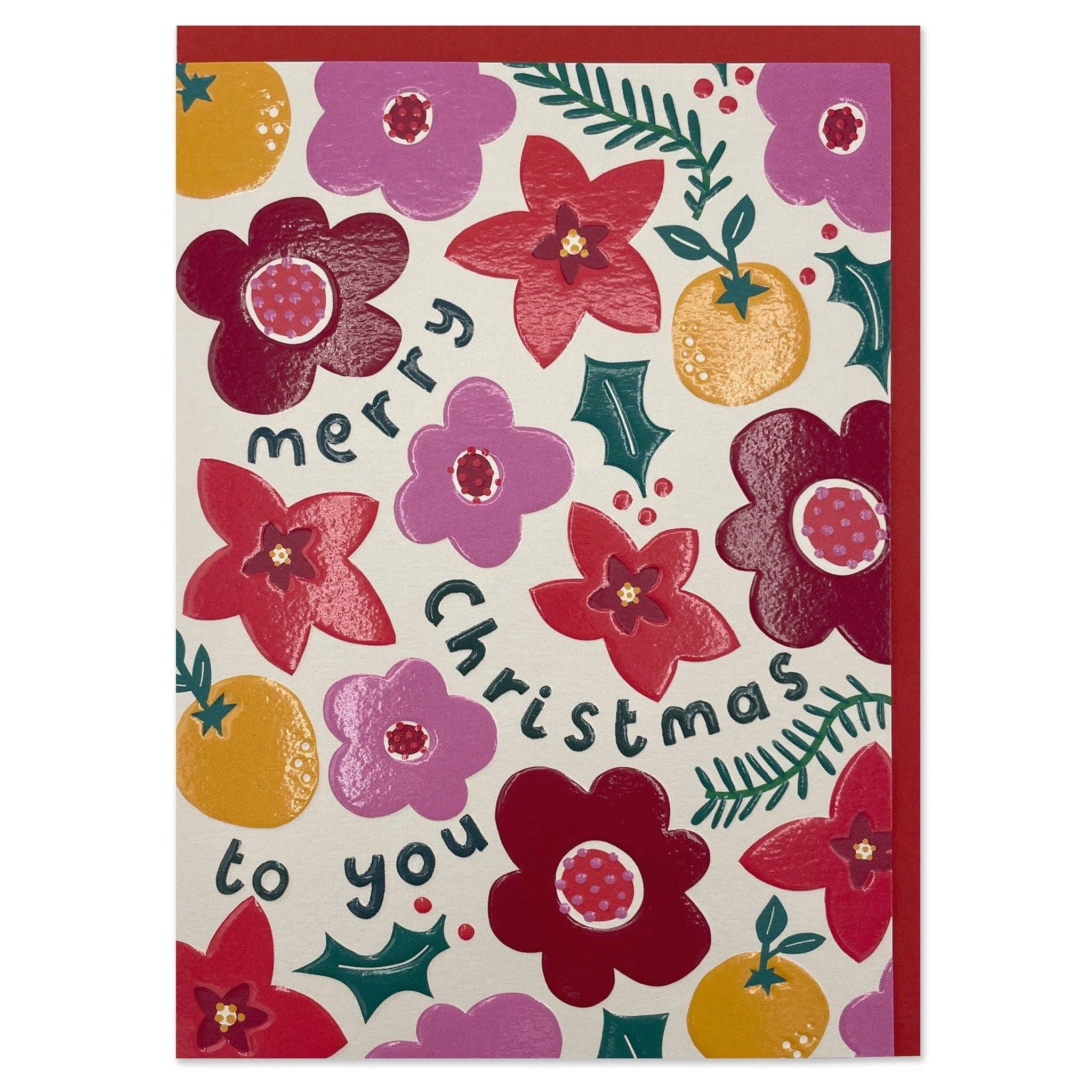 Merry Christmas To You' foliage card