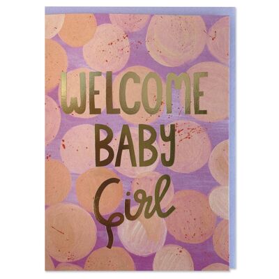 Willkommenskarte für Baby-Mädchen