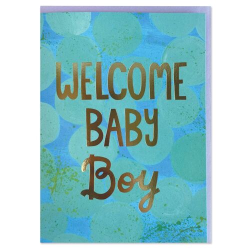 Welcome Baby Boy' card