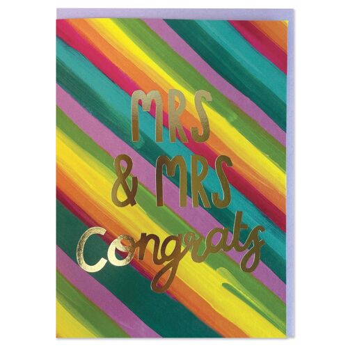 Mrs & Mrs Congrats' card