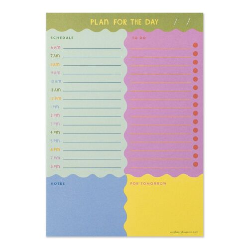 Waves Daily Planner Pad