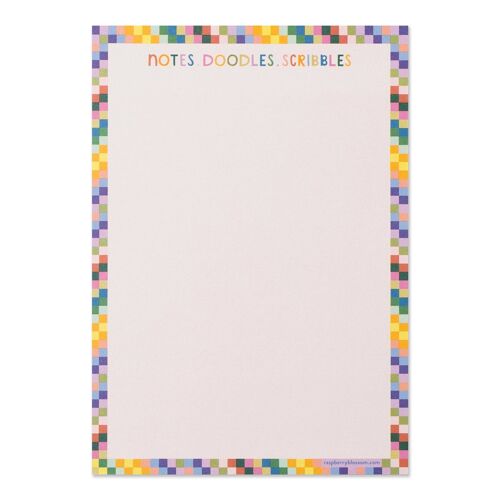 Rainbow Squares Scribbles Pad