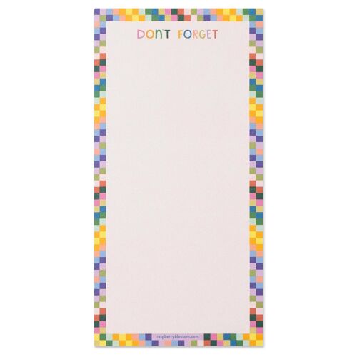 Rainbow Squares Dont Forget List Pad