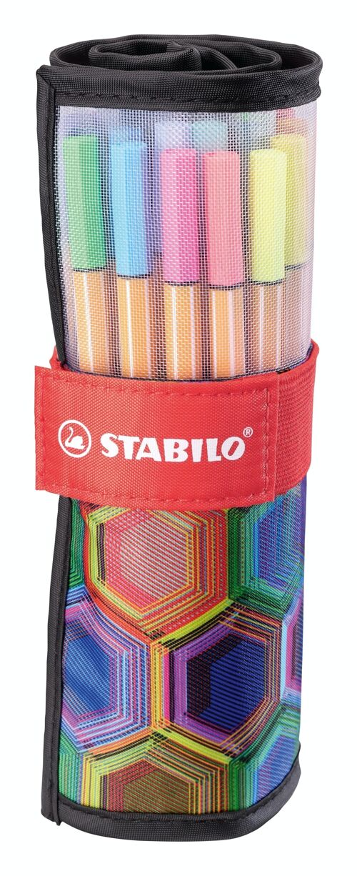 Stylos-feutres - Rollerset x 25 feutres STABILO point 88 ARTY - coloris assortis