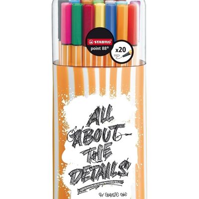 Felt-tip pens - Zebrui x 20 STABILO point 88 Limited Edition by Snooze One