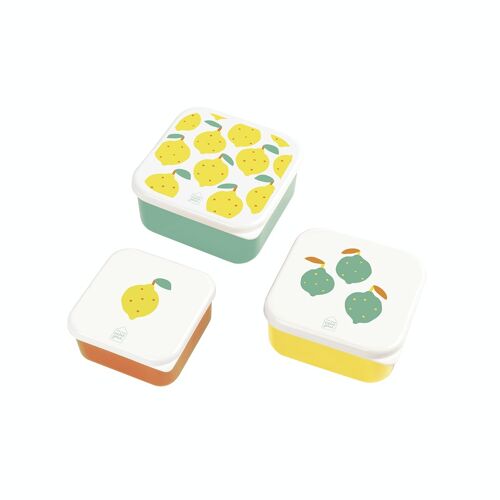 SET DE 3 LUNCH BOX LES CITRONS