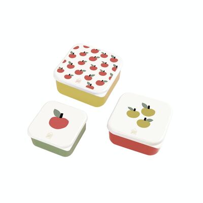 SET OF 3 LUNCH BOX APPLES