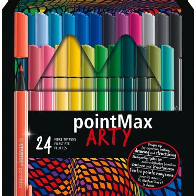 Felt-tip pens - Cardboard case x 24 STABILO pointMax ARTY