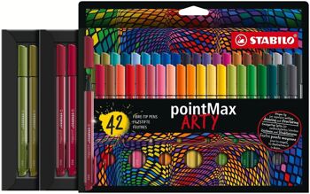 Stylos-feutres - Etui carton x 42 STABILO pointMax ARTY 2