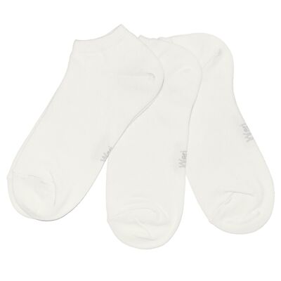 Sneaker Socks for Kids and Adults 3-Pair Set >>Creme<< Plain color ankle cotton short socks soft cotton