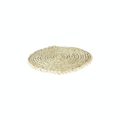 Straw placemat round, 20 x 20 x 1 cm, natural color, 785986