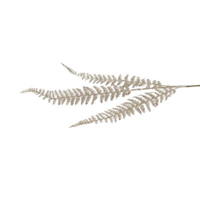 Plastic fern branch, 3 pieces, 27 x 1 x 73 cm, champagne, 797064