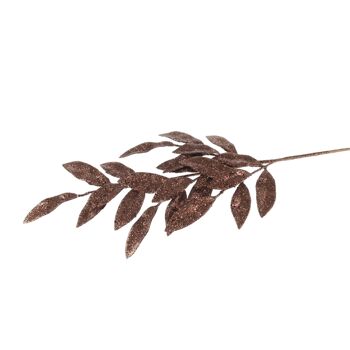 Branche en plastique avec feuilles, 21 x 2 x 76 cm, marron, 797088 1