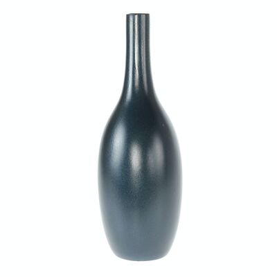 Vase bouteille en céramique z.Stellen, 18 x 18 x 50 cm, bleu nuit, 792007
